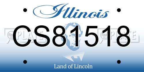 CS81518 Illinois License Plate