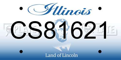 CS81621 Illinois License Plate