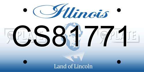 CS81771 Illinois License Plate