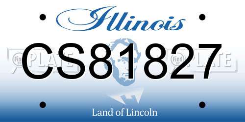 CS81827 Illinois License Plate