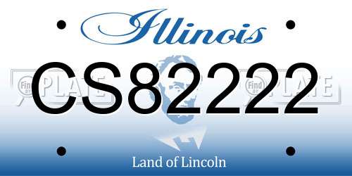 CS82222 Illinois License Plate