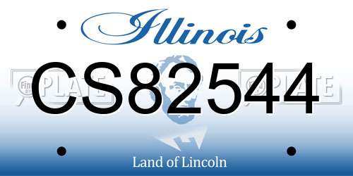 CS82544 Illinois License Plate