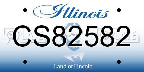 CS82582 Illinois License Plate