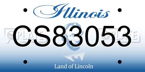 CS83053 Illinois License Plate