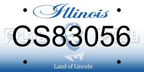 CS83056 Illinois License Plate