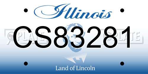 CS83281 Illinois License Plate