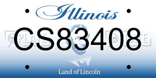 CS83408 Illinois License Plate
