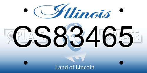 CS83465 Illinois License Plate