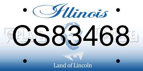CS83468 Illinois License Plate