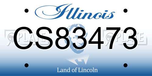 CS83473 Illinois License Plate