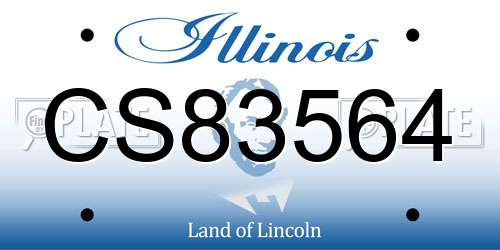 CS83564 Illinois License Plate