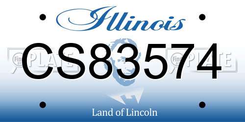 CS83574 Illinois License Plate