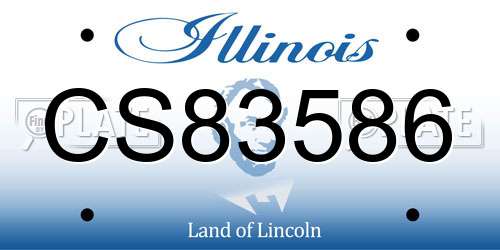 CS83586 Illinois License Plate