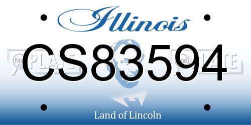 CS83594 Illinois License Plate
