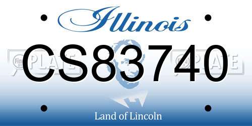 CS83740 Illinois License Plate
