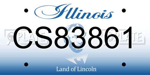 CS83861 Illinois License Plate