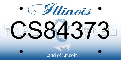CS84373 Illinois License Plate