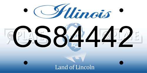 CS84442 Illinois License Plate