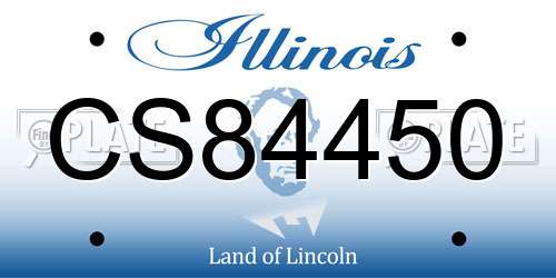CS84450 Illinois License Plate
