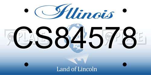 CS84578 Illinois License Plate