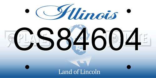 CS84604 Illinois License Plate