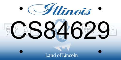 CS84629 Illinois License Plate