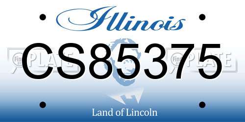 CS85375 Illinois License Plate