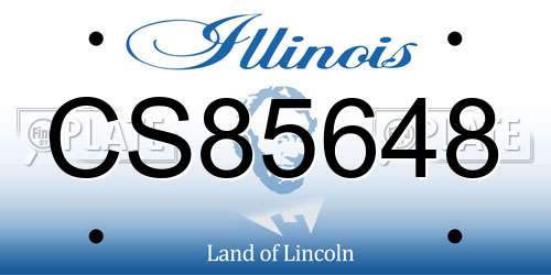 CS85648 Illinois License Plate