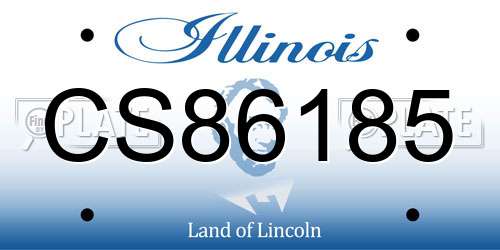 CS86185 Illinois License Plate
