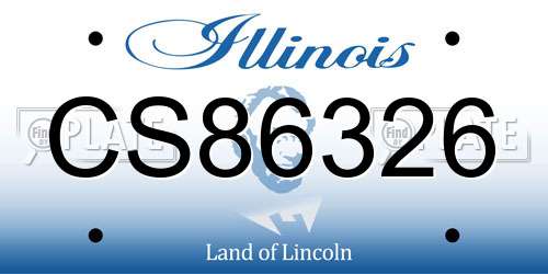 CS86326 Illinois License Plate