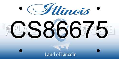 CS86675 Illinois License Plate