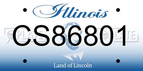 CS86801 Illinois License Plate