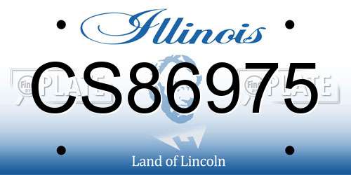 CS86975 Illinois License Plate