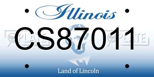CS87011 Illinois License Plate
