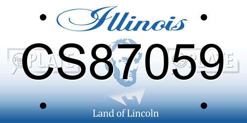CS87059 Illinois License Plate