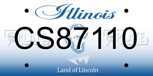 CS87110 Illinois License Plate