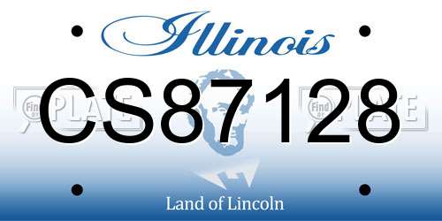 CS87128 Illinois License Plate