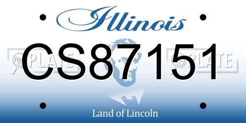 CS87151 Illinois License Plate