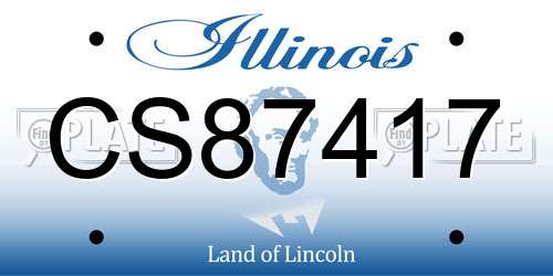 CS87417 Illinois License Plate