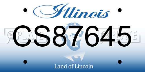 CS87645 Illinois License Plate