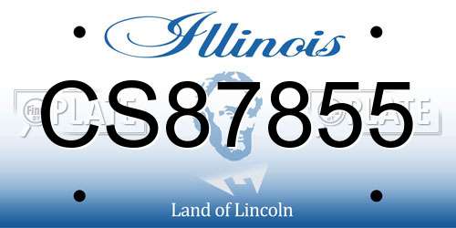CS87855 Illinois License Plate