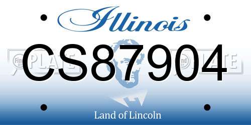 CS87904 Illinois License Plate