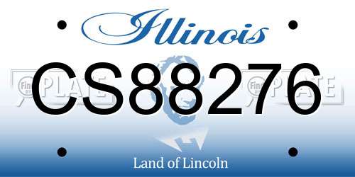 CS88276 Illinois License Plate