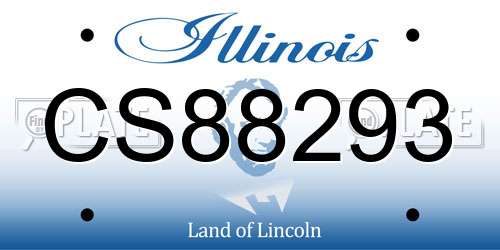 CS88293 Illinois License Plate