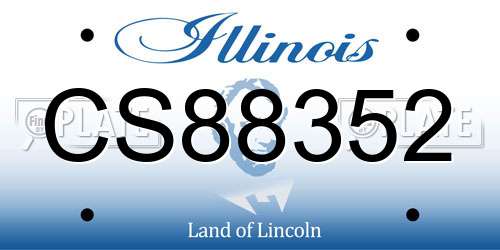 CS88352 Illinois License Plate