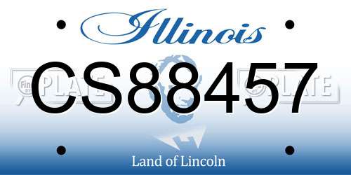 CS88457 Illinois License Plate