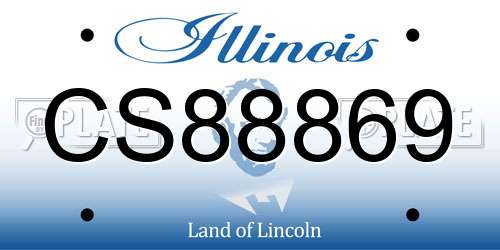 CS88869 Illinois License Plate