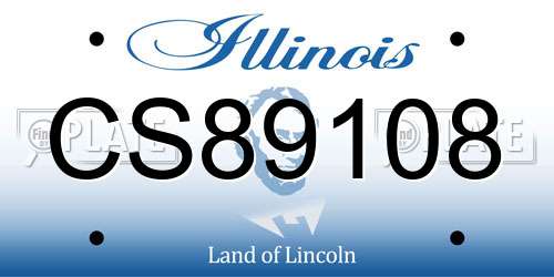 CS89108 Illinois License Plate