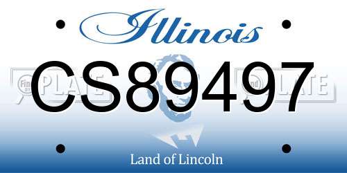 CS89497 Illinois License Plate