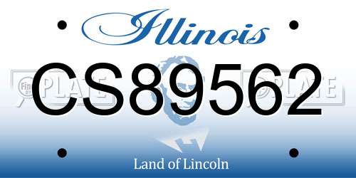 CS89562 Illinois License Plate